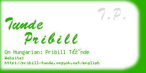 tunde pribill business card